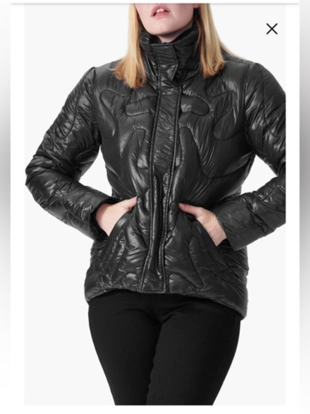 Universal Standard Women’s Josie Short Puffer Jacket Black size 3XS- Small